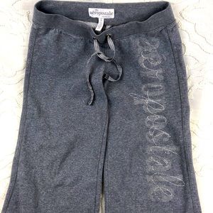 Sweat pants NWOT Aeropostale S/P light gray draw..